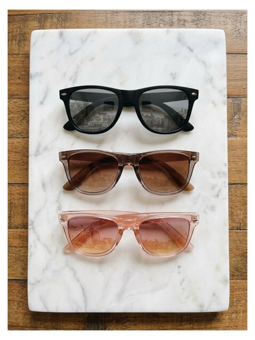 Polarized Square Sunglasses 3-Pack Flexible UV400 Full Frame